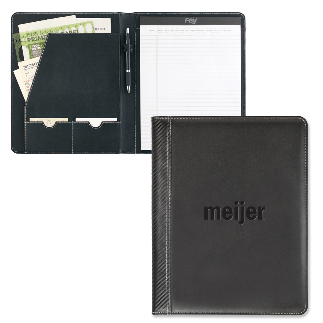 $25.00 Carbon Fiber Tech Zippered Padfolio